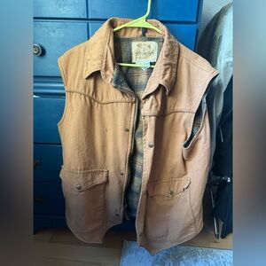 Schaefer Brown Western-Inspired Barn Vest